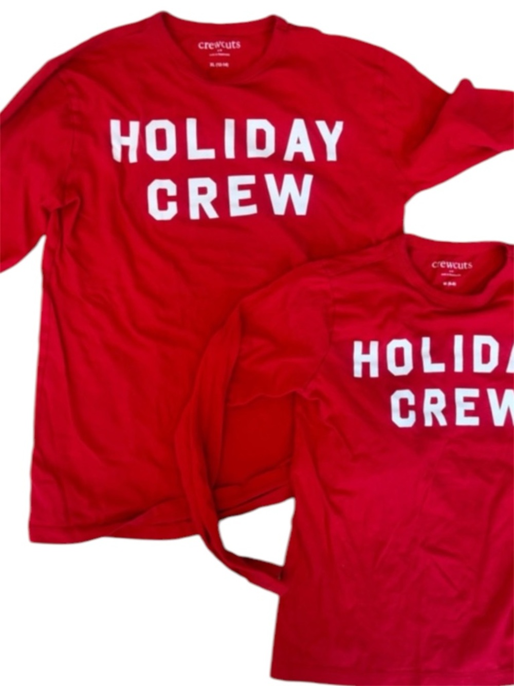 Crewcuts Vibrant Red Long Sleeve Tee Set of 2 HOLIDAY CREW